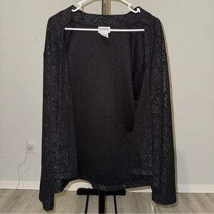 New BonWorth Women’s Black and Sparkly Blazer‎ Size Medium